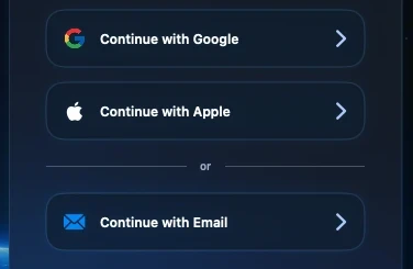 الخطوة 2: شاشة خيارات التسجيل في واهو VPN