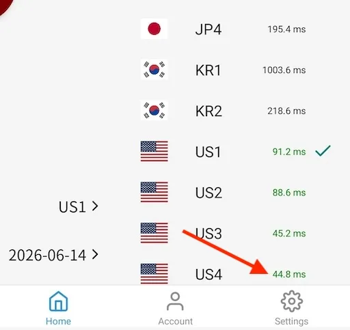 Server list