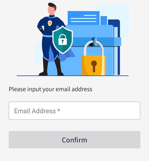 Entering email address