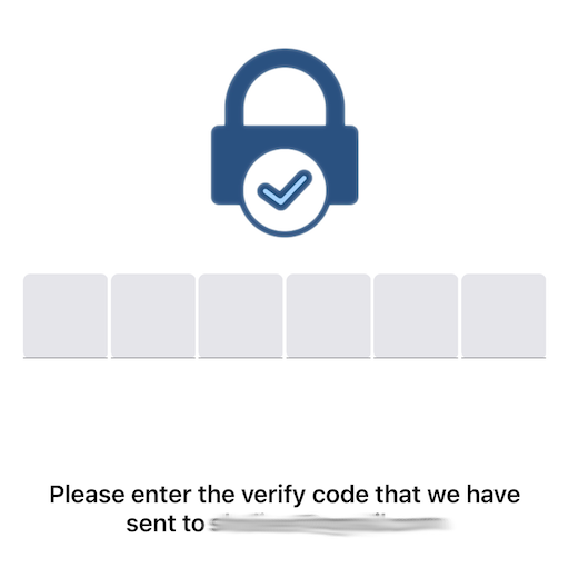 Entering verification code