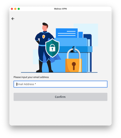 Entering email address
