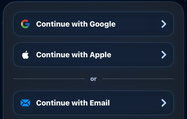 Schritt 2: Wahoo VPN-Anmeldeoptionsbildschirm
