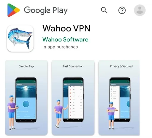 Étape 1 : Icône de l'application Wahoo VPN sur l'écran d'accueil iOS