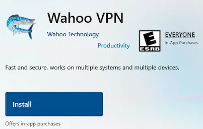 Étape 1 : Icône de l'application Wahoo VPN sur l'écran d'accueil iOS
