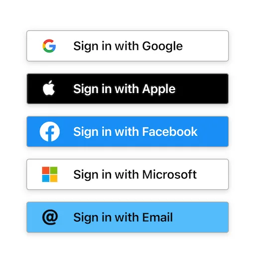 Sign In options