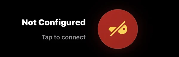 3단계: 연결 버튼이 있는 Wahoo VPN 연결 화면